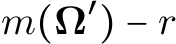  m(Ω′) − r