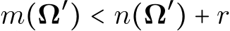  m(Ω′) < n(Ω′) + r