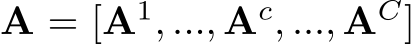  A = [A1, ..., Ac, ..., AC]