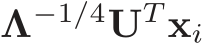  Λ−1/4UT xi