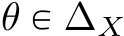 θ P ∆X