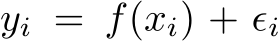  yi = f(xi) + ǫi