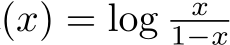 (x) = log x1−x