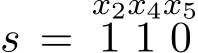  s =x21x41x5