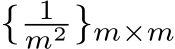 { 1m2 }m×m