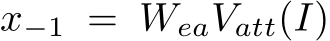  x−1 = WeaVatt(I)