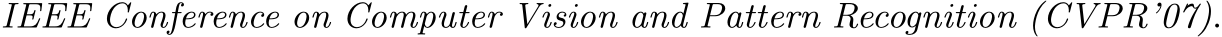  IEEE Conference on Computer Vision and Pattern Recognition (CVPR’07).