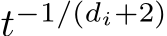  t−1/(di+2)