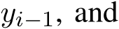  yi−1, and