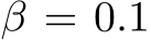  β = 0.1