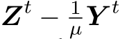  Zt − 1µY t