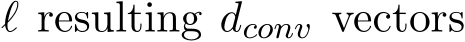  ℓ resulting dconv vectors