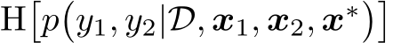  H�p�y1, y2|D, x1, x2, x∗��