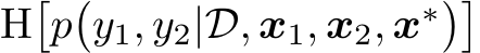  H�p�y1, y2|D, x1, x2, x∗��