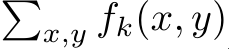 �x,y fk(x, y)