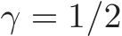  γ = 1/2