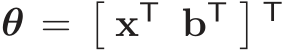  θ =�xT bT � T