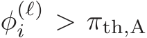  φ(ℓ)i > πth,A