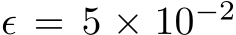  ϵ = 5 × 10−2