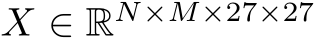  X ∈ RN×M×27×27