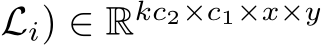 Li) ∈ Rkc2×c1×x×y