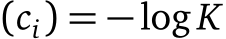 (ci) = −log K