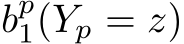  bp1(Yp = z)