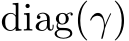  diag(γ)