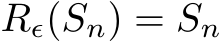  Rϵ(Sn) = Sn