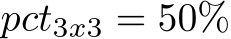  pct3x3 = 50%