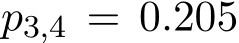  p3,4 = 0.205