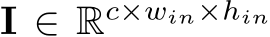  I ∈ Rc×win×hin