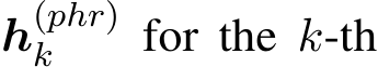  h(phr)k for the k-th