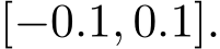  [−0.1, 0.1].