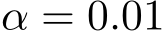 α = 0.01