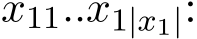 x11..x1|x1|: