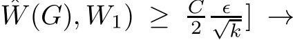 W(G), W1) ≥ C2 ǫ√k] →