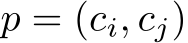  p = (ci, cj)