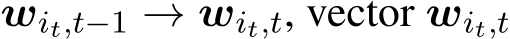  wit,t−1 → wit,t, vector wit,t