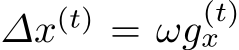  ∆x(t) = ωg(t)x