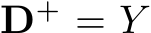  D+ = Y