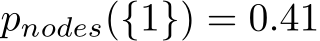  pnodes({1}) = 0.41