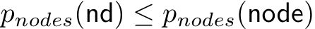  pnodes(nd) ≤ pnodes(node)