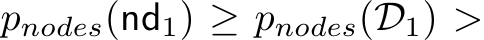  pnodes(nd1) ≥ pnodes(D1) >