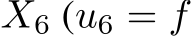  X6 (u6 = f