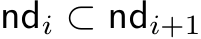  ndi ⊂ ndi+1
