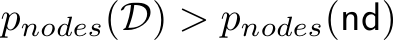  pnodes(D) > pnodes(nd)