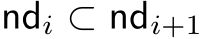  ndi ⊂ ndi+1