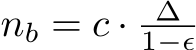  nb = c · ∆1−ϵ