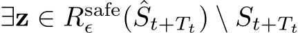 ∃z ∈ Rsafeϵ ( ˆSt+Tt) \ St+Tt